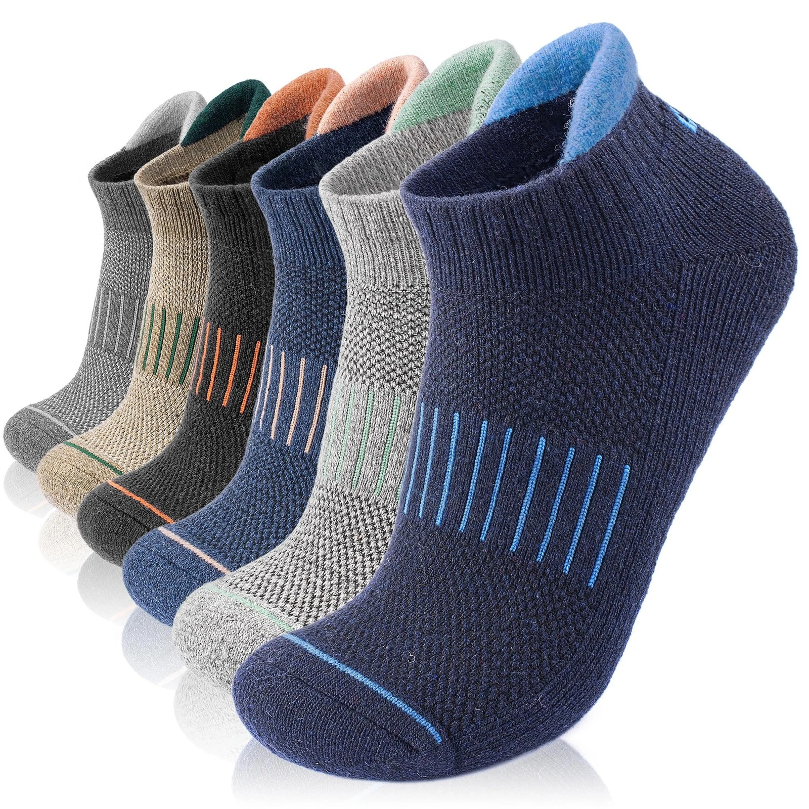 Merino Wool Ankle Hiking Running Socks for Men Women Breathable Compression T...