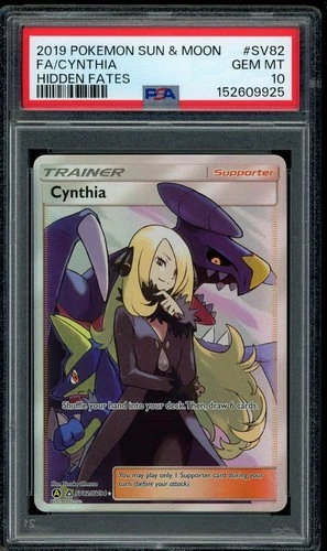 Pokemon PSA 10 Cynthia SV82/SV94 Sun & Moon Hidden Fates Shiny Vault Gem Mint