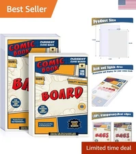 Essential 100 Pack of Reusable Clear Comic Book Sleeves and Boards - 10.5x7.2 In