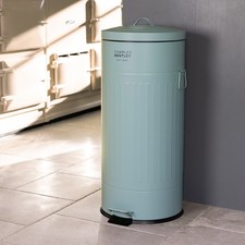 Image of Charles Bentley 30L Round Retro Kitchen Pedal Bin