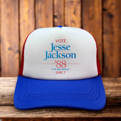 帽子 JSF x Manhattan Records cap jesse bonez Jesse Jackson For President 1988 Mens Trucker Hat Blue Snapback