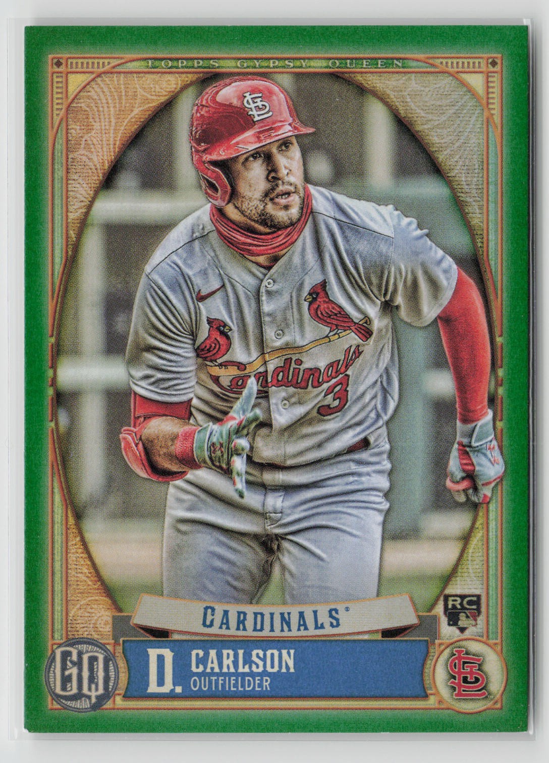 Dylan Carlson 2021 Topps Gypsy Queen Green Rookie Parallel #85 Cardinals RC