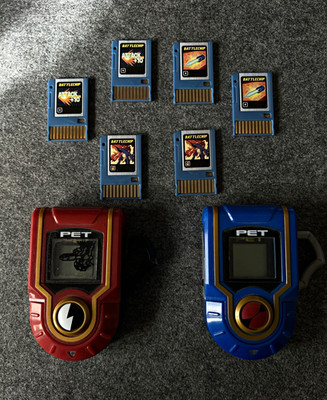 2x MegaMan NT Warrior Advanced PET + 6 BattleChips 2004