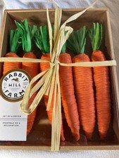 RABBIT HILL FARM CARROTS (6) ORANGE GREEN 5 INCHES TALL NIB