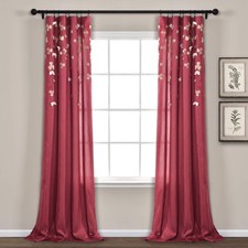 C01240Q12 Flower Drops Curtain Panel for Living Room, Bedroom, Dining Room S...