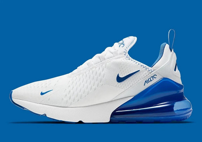 #ad Nike Air Max 270 White Royal Blue Kentucky Sneakers DH0268 100 Mens Size $100.00