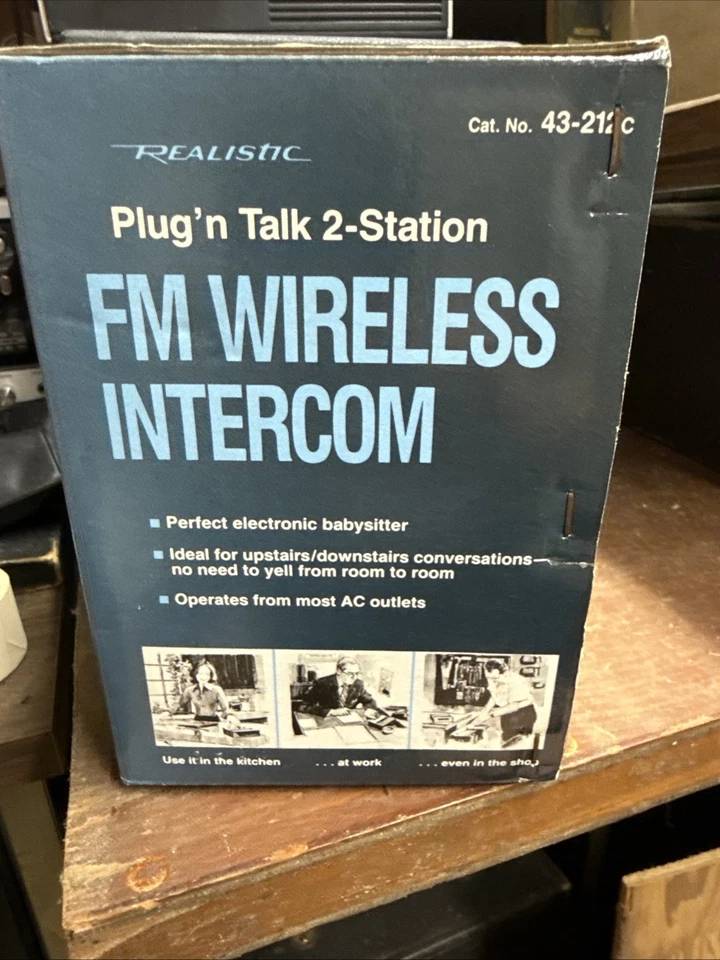 Vintage Realistic Plug'n Talk 2 Station FM Wireless Intercom 43-212A Open Box - Image 3 of 4