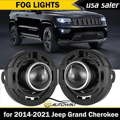 Fog Lights for 2014-2021 Jeep Grand Cherokee Driving Front Bumper Lamps Pair