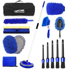 62 Car Wash Brush Kit Mitt Mop Sponge with Long Handle, 1 Chenille