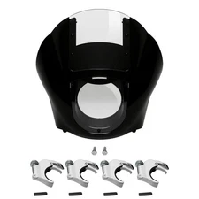 Quarter Headlight Fairing Windshield 49mm Clamp Fit For Harley Sportster XL Dyna