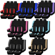 Universal Auto Car Seat Cover Full Set 5-Seat Cloth Front Rear Split Bench Cover