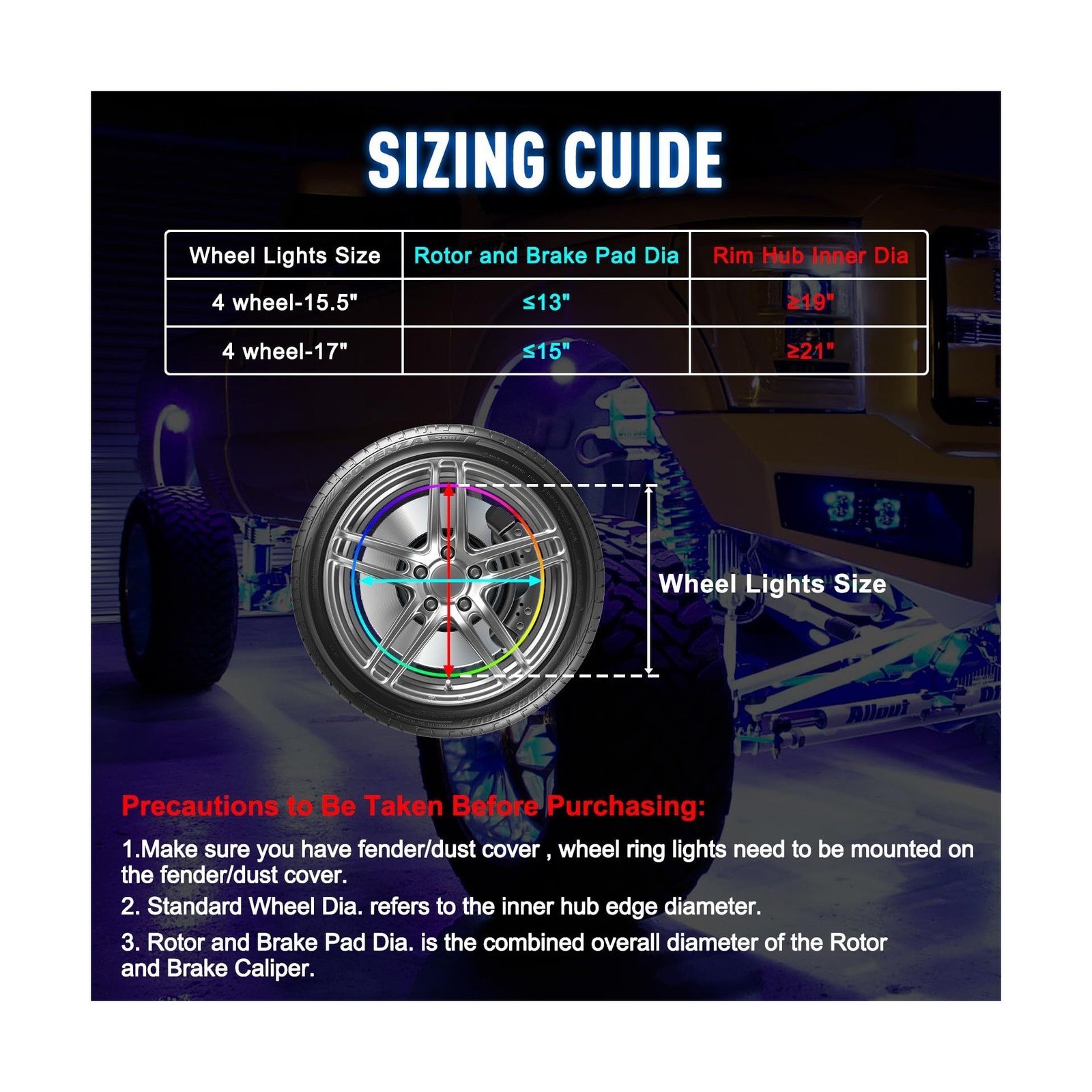 17inch Double Row Wheel Ring Lights,Brightest Chasing Color Rim Lights with T...