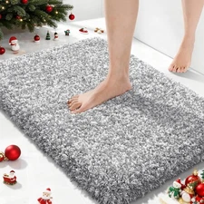 Bathroom Rugs Non Slip Washable, Ultra Soft and Water Absorbent Bath Mats, Pl...