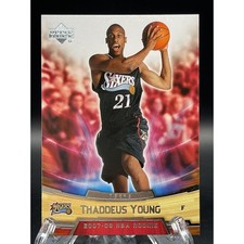 2007 Upper Deck THADDEUS YOUNG Rookie Card #30 RC Philadelphia 76ers Sixers. rookie card picture