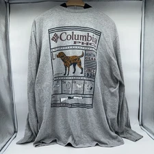 Columbia Performance Hunting Gear Long Sleeve T-shirt XL Grey/ Nice