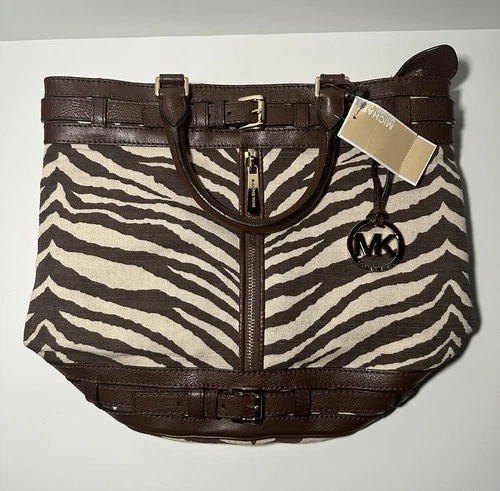 Michael Kors Bucket Bag Brown Animal Print