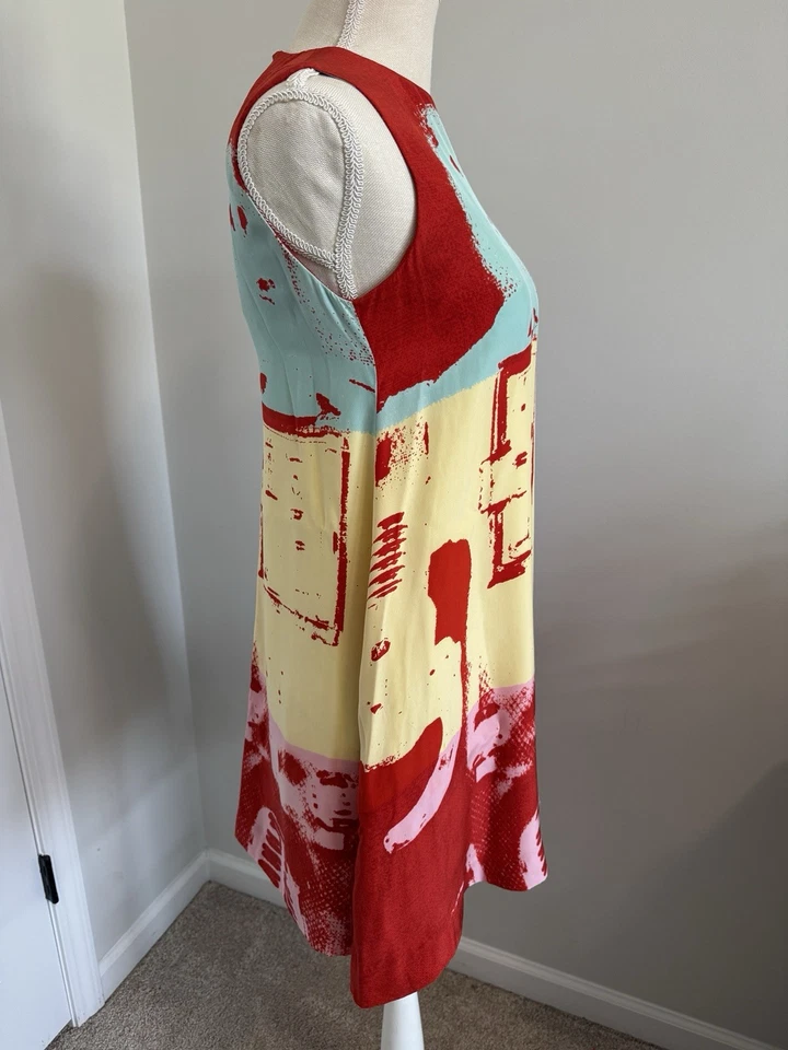 Vestido Vintage Stephen Sprouse Andy Warhol Estampado em Tela Tamanho 42  - Imagem 2 de 4