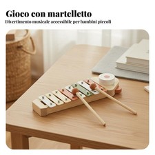 Xilofono in Legno per Bambini Tasti Colorati Xilofono per Bambini per Asilo