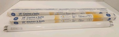 2x GE 18 In Kitchen Bath F15 T8 Warm White Fluorescent Light Bulb 920 Lumen NEW