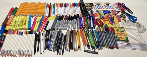 Mega Back to School Supply Bundle 200 Items Pens Pencils Scissors Calculator