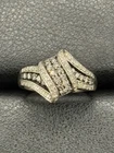 Vintage Sterling Silver Genuine Diamond Ring Size 7 Helzberg E12
