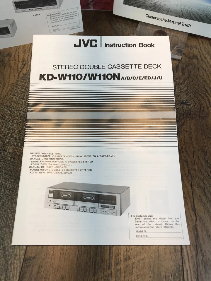 Set of 2 - JVC INSTRUCTION BOOKS R-X300/R-X300L KD-W110/W110N w/ 1 Sales Catalog - Image 2 of 4