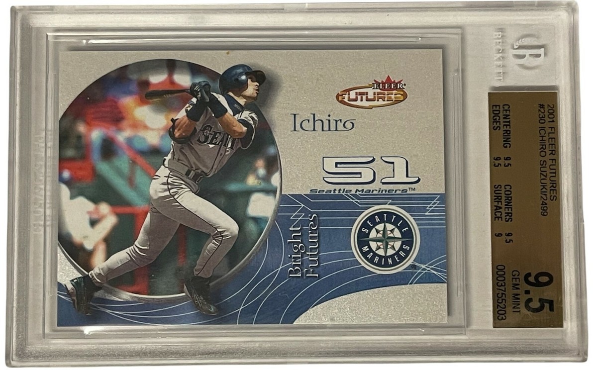 Ichiro Suzuki 2001 Fleer Futures Rookie Card- SP 1663/2499-BGS 