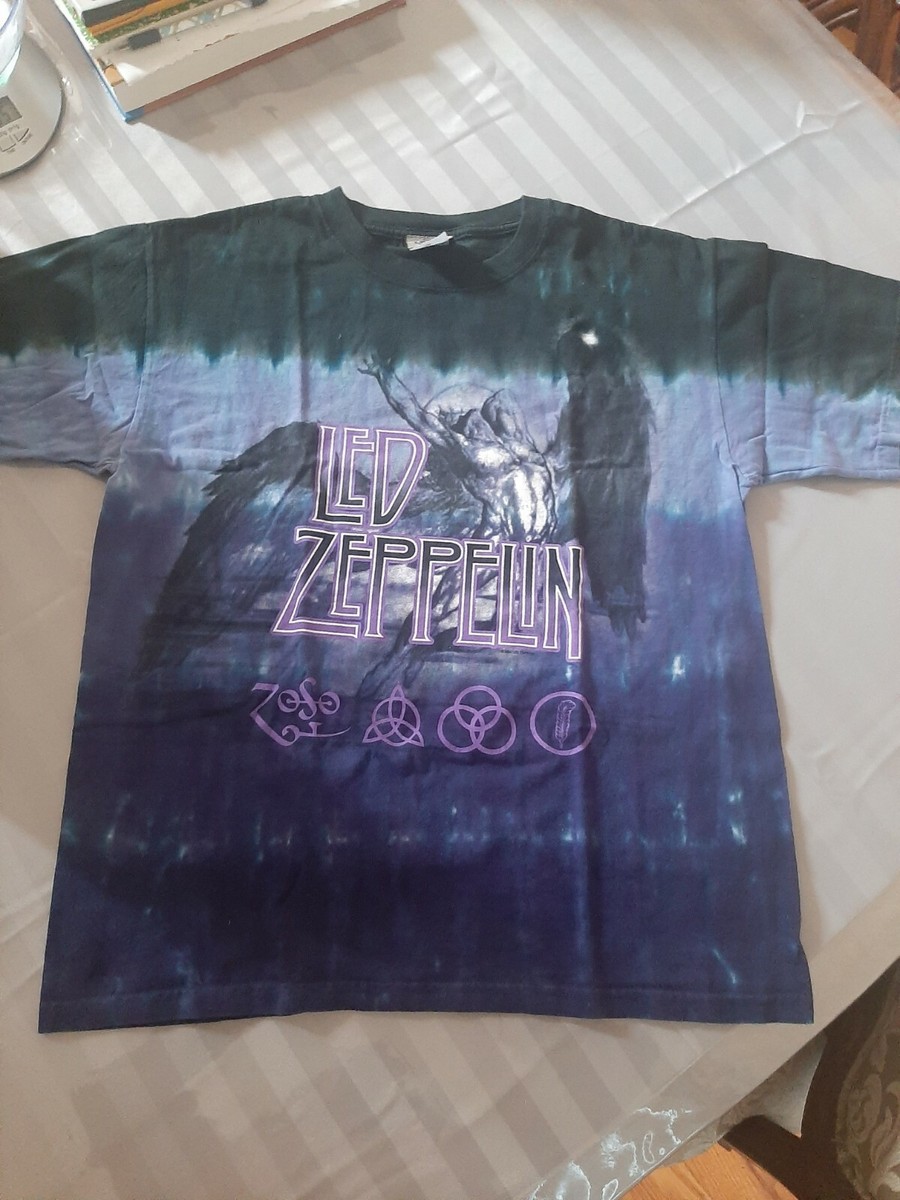 LED ZEPPELINタイダイTシャツ　Lサイズvintage LED ZEPPELIN VINTAGE LIQUID BLUE TIE DYE T SHIRT | eBay