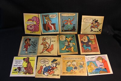 Vintage DISNEY Stickers - WONDERBREAD - Lot of 12 Qty - Micky, Pluto & Princess