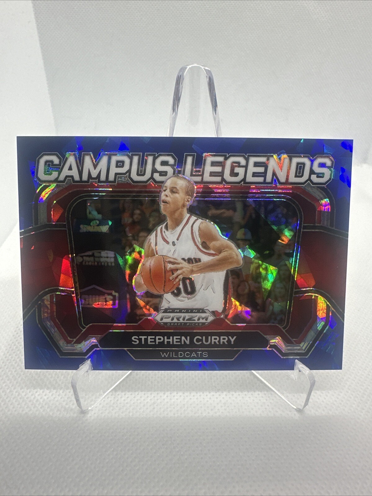 2024 Panini Prizm Draft Picks Steph Curry Blue Ice Campus Legends /99 🔥