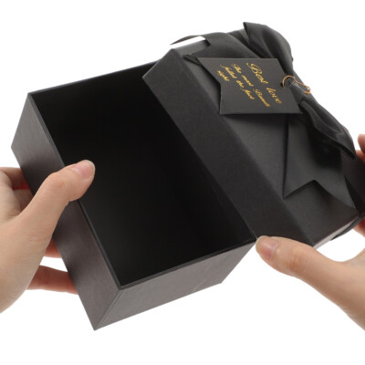 4 pièces boîtes-cadeaux noires noires boîte-cadeau le moins cher noire boîtes-cadeaux noires