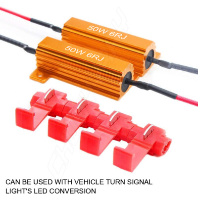 Dos resistencias de carga de 50W 6ohmKit Stop Flicker Error Code y CANBUS Fix