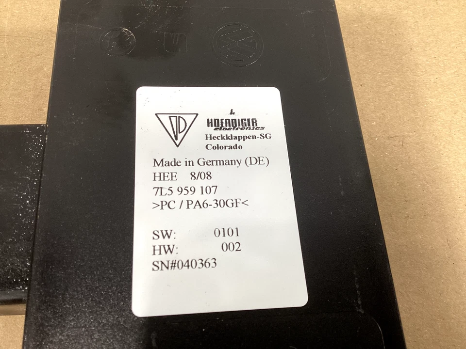 Módulo de control de puerta levadiza de maletero Porsche Cayenne 2008-2010 computadora 7L5959107 OEM. Foto 3 de 4