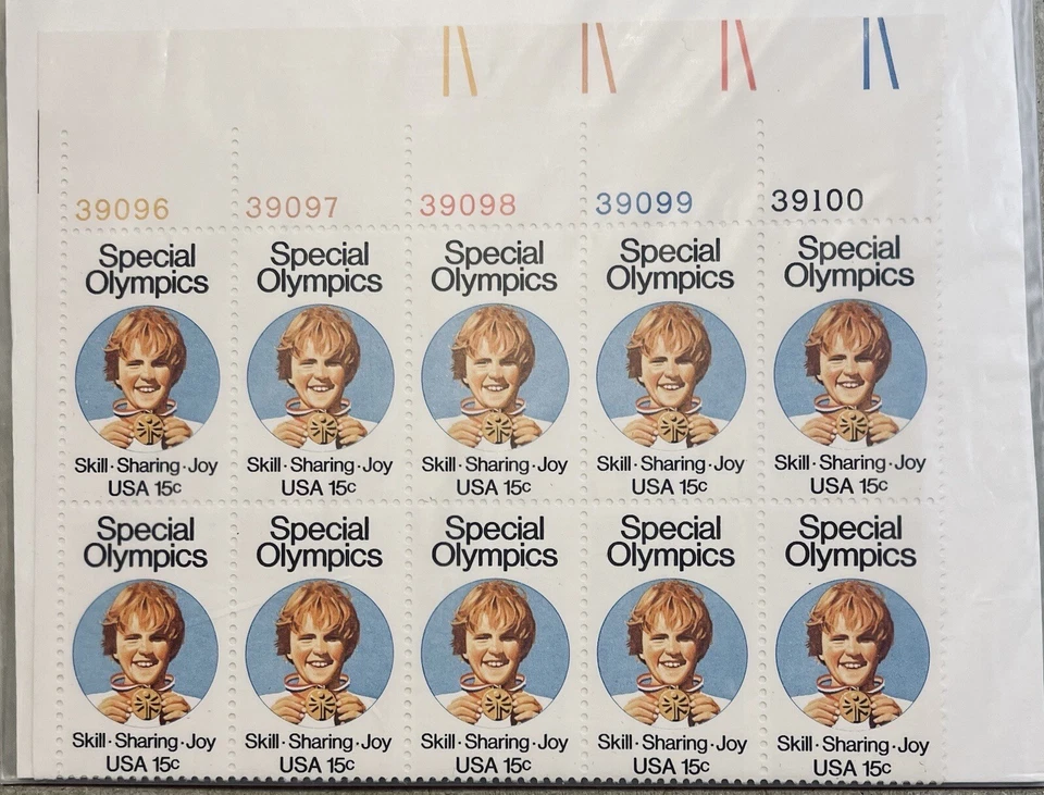 US Stamp 1979 Mint Plate Block of 10 Scott #1788, Special Olympics, MNH, OG - Image 2 of 4