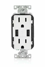 LOT OF 10 NEW Leviton T5632-W 3.6A USB-A Wall Outlet 15A Tamper-Resistant
