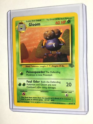 gloom pokemon card value GLOOM - Jungle Set - 37/64 - Uncommon Pokemon Card - Unlimited Edition - NM