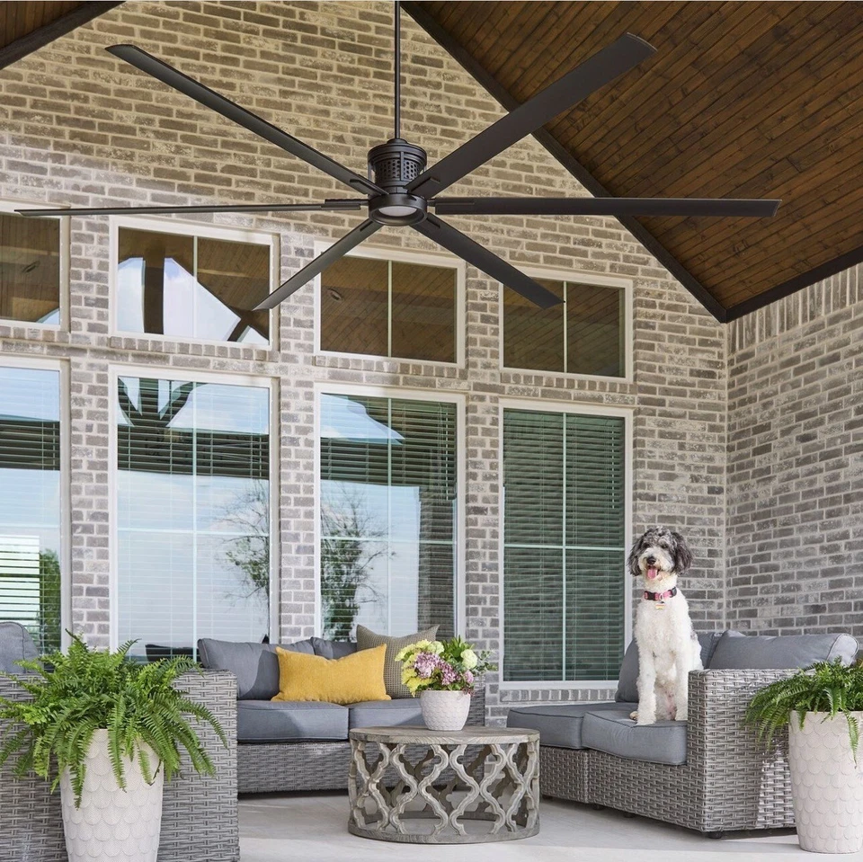 "Ventilador de techo Quorum Zeus 120"" 101206-59 ventilador interior exterior negro mate" Foto 3 de 4