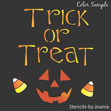 Joanie Stencil Trick Treat Sweet Candy Corn Halloween Seasonal Fall Art Signs