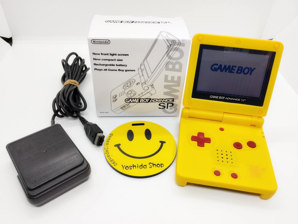 Nintendo Gameboy Advance SP Pikachu Pokémon Reshell *Glass Screen