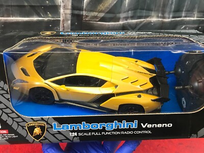 NIB SEALED Braha 1:24 YELLOW LAMBORGHINI VENENO Full Function Radio Control Car