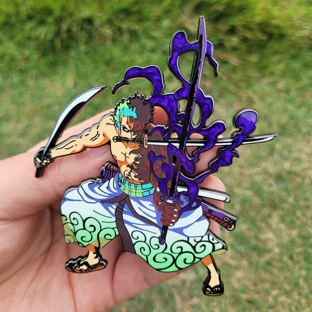 Anime One Piece Roronoa Zoro Hard Enamel Pin Metal Badge Brooch Collectible  Gift