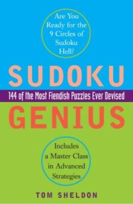 Sudoku Genius: 144 of the Most Fiendish Puzzles Ever Devised - Paperback - GOOD