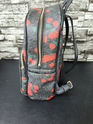 Michael Kors Abbey Logo Signature Rose Print Backpack Rare  display picture 1