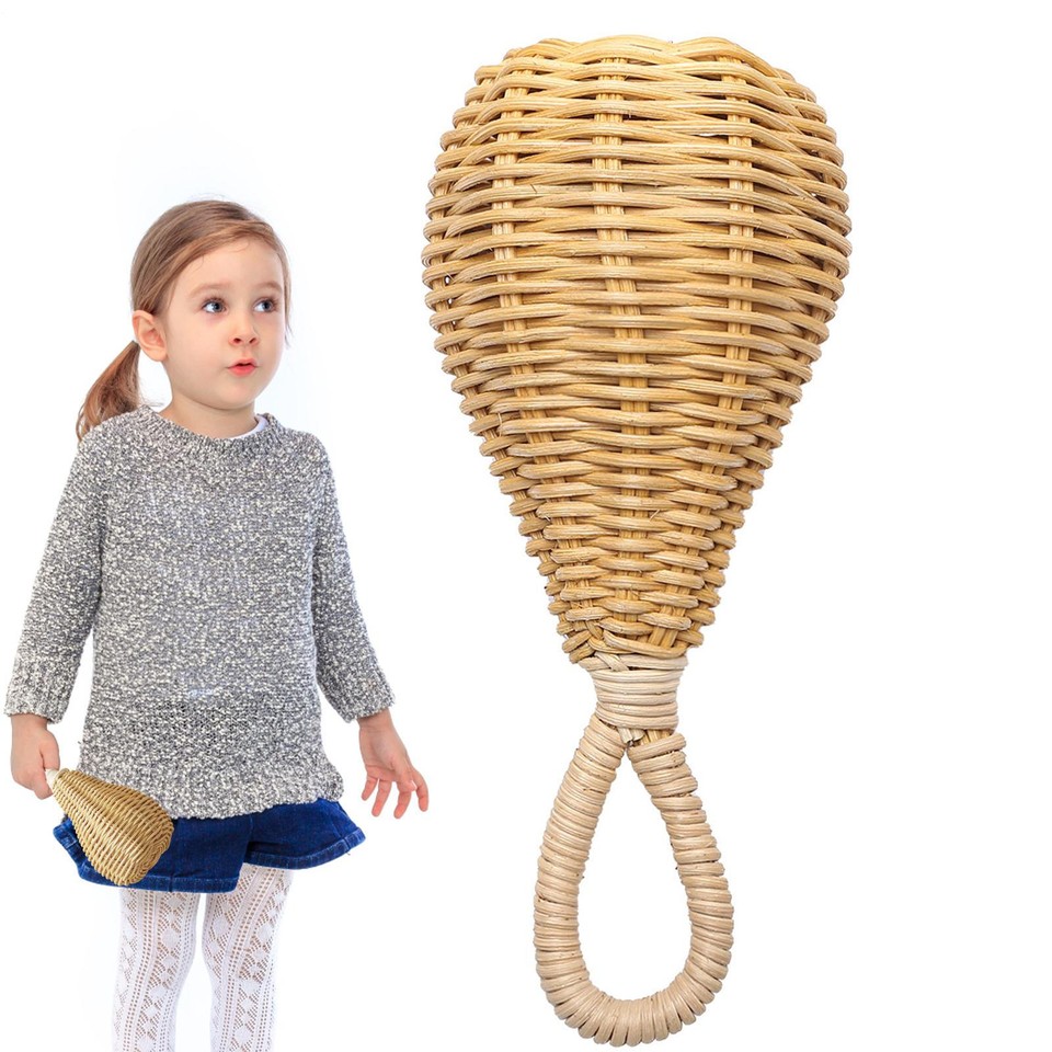 Rattan Rattles Handmade Wooden Rattle For Baby Montessori Shaker Rattle ...