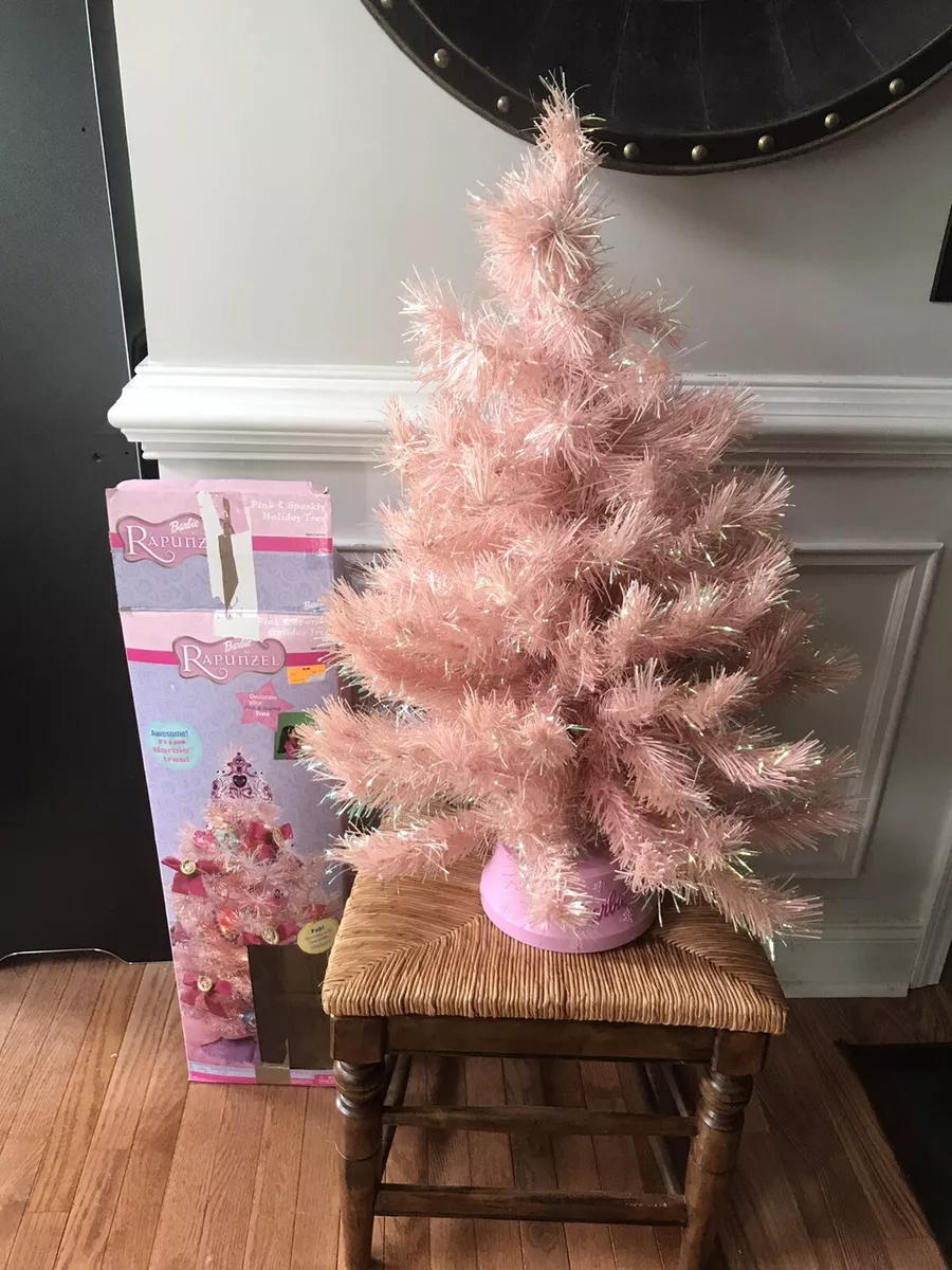 Vintage Disney Barbie Rapunzel Pink Holiday Christmas Tree TREE BASE ONLY