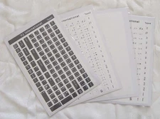 Thai Keyboard Sticker - Black / White / Transparent 108 keys high quality 