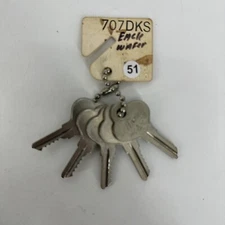 SET OF 5 ILCO 707DKS Lock Guide Master Key Set #1-5 1014J Made in USA