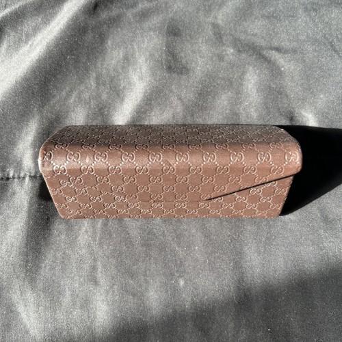 Original Gucci Brillen Sonnenbrillenetui Braun Leder