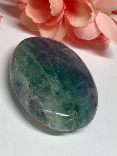 1 Genuine Natural Fluorite Palm Stone Crystal - Picture 25 of 117