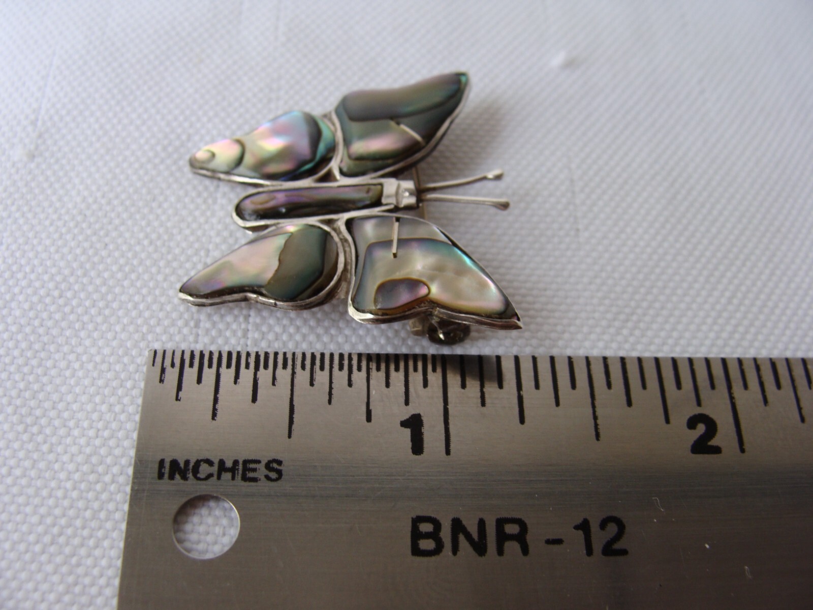 Vtg. 925 Solid Sterling Silver Abalone Shell Inla… - image 11